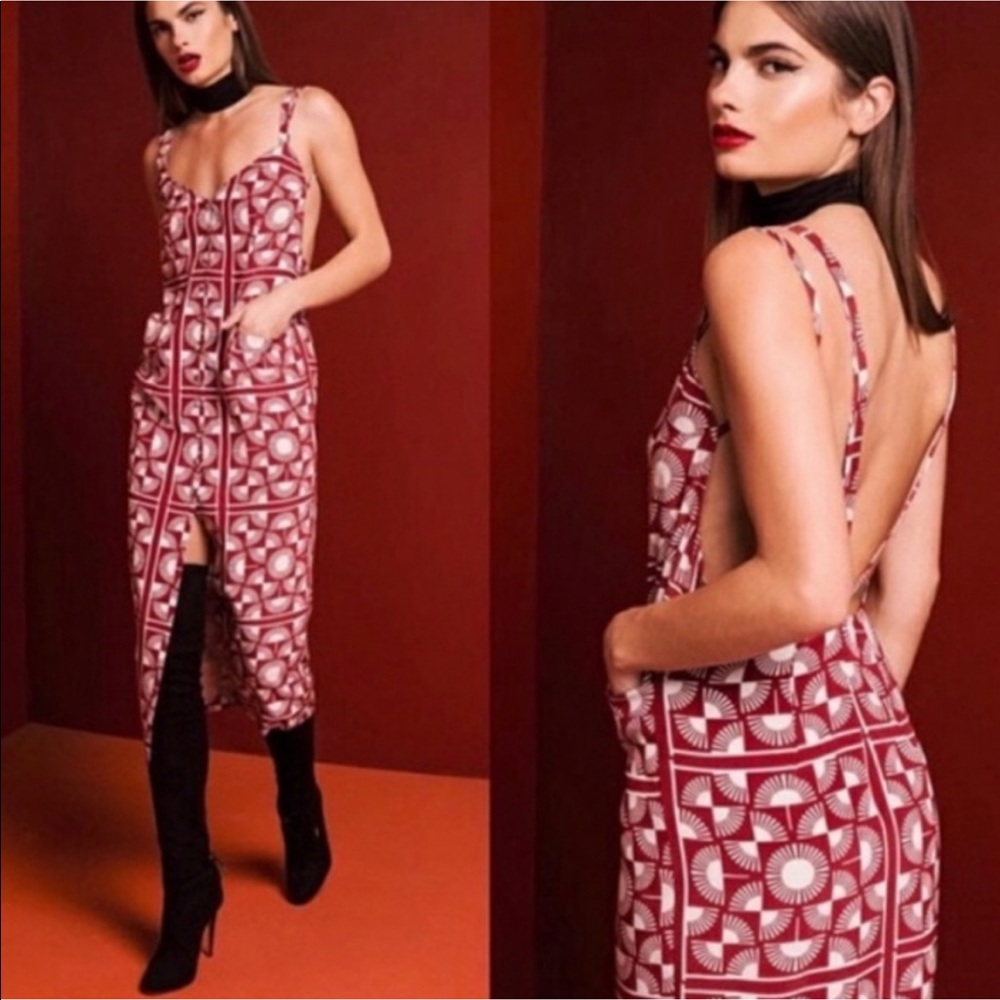 Stone Cold Fox silk midi dress size 1